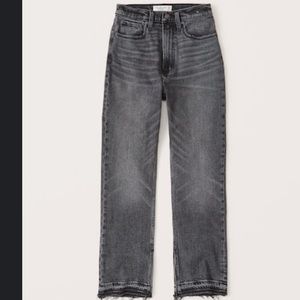 Abercrombie Curve Love Ultra High Rise Ankle Straight Jeans